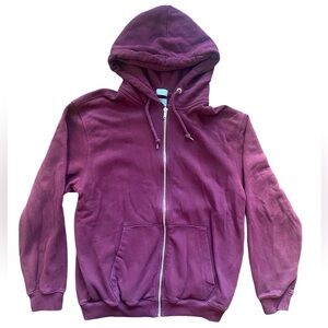 GAP Burgundy Soft Zip Hoodie Size Small